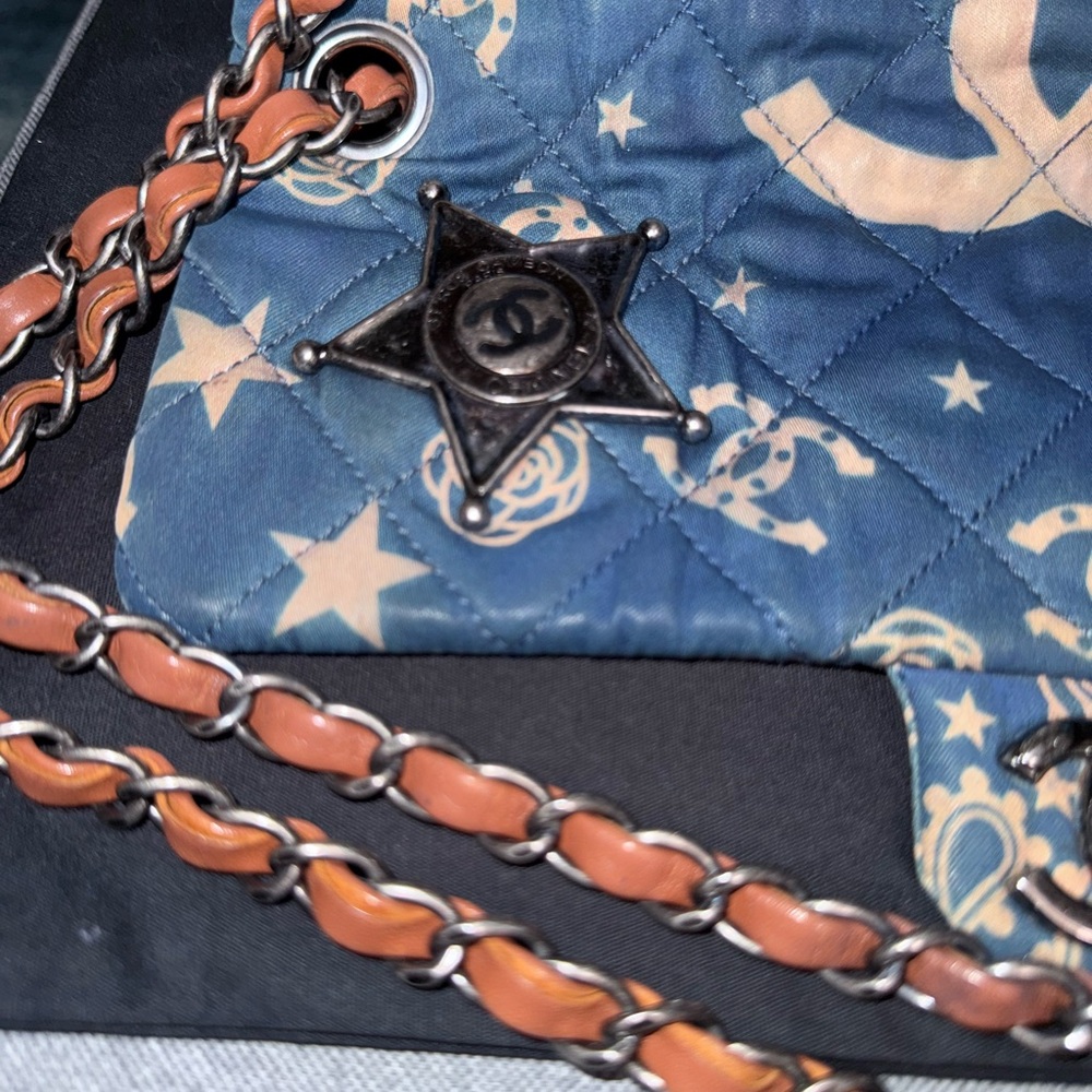 πSOLDπCHANEL β13-β14 Paris Dallas Metiers D'art BANDANA Flap Bag - Picture 8 of 16